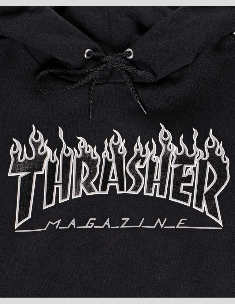 Sudadeira THRASHER flame logo hood bcr